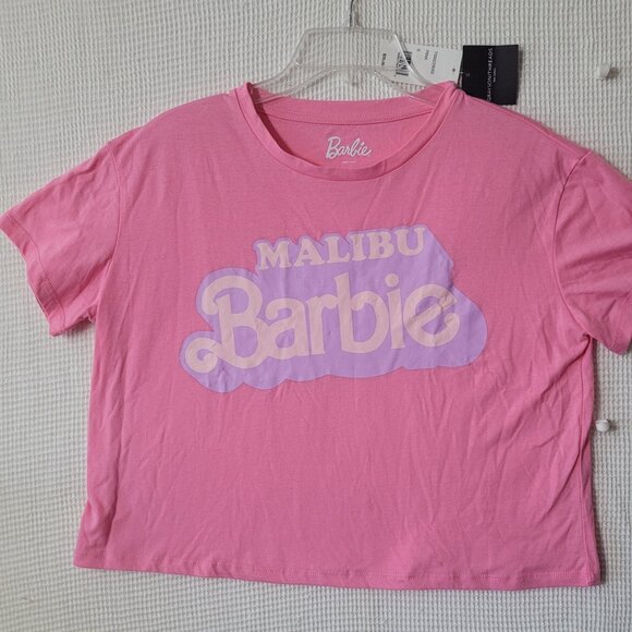 NWT T-Shirt MALIBU BARBIE Adult Small Pink Short Sleeve Cotton-Poly Mattel 2024 - Picture 1 of 9